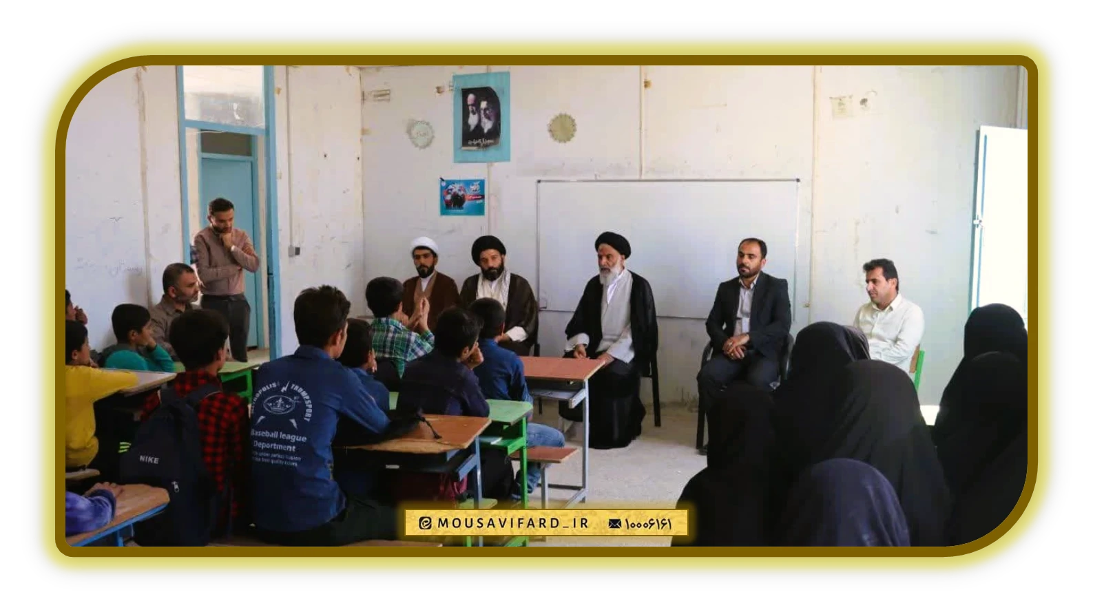 حضور سرزده حجت الاسلام والمسلمین موسوی‌فرد در جمع دانش آموزان روستای درویش احمد اندیکا