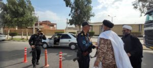 حضور در جمع حافظان امنیت استان خوزستان در جاده‌های بین شهری نماینده ولی فقیه در استان خوزستان و امام جمعه اهواز