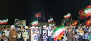 اجتماع مردمی شهر چوئبده شهرستان آبادان در حمایت از رهبر معظم انقلاب و نیروهای مسلح نماینده ولی فقیه در استان خوزستان و امام جمعه اهواز