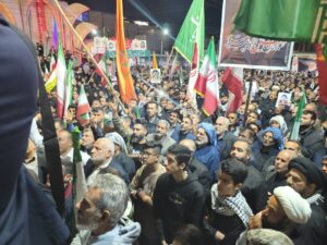 حضور در اجتماعات شبانه و پرشکوه مردمی در شوش دانیال نماینده ولی فقیه در استان خوزستان و امام جمعه اهواز