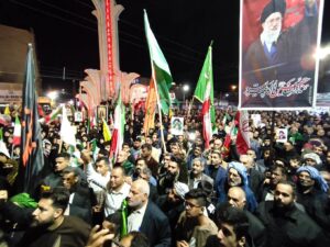 حضور در اجتماعات شبانه و پرشکوه مردمی در شوش دانیال نماینده ولی فقیه در استان خوزستان و امام جمعه اهواز