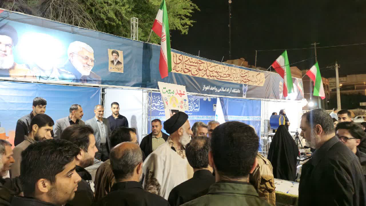 حضور در جمع مواکب و اجتماعات دانشجویی سطح شهر اهواز