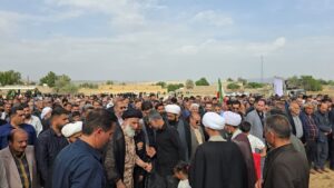 تشییع شهیده ۳ ساله در امیدیه | ایلماه بیلکی نماینده ولی فقیه در استان خوزستان و امام جمعه اهواز