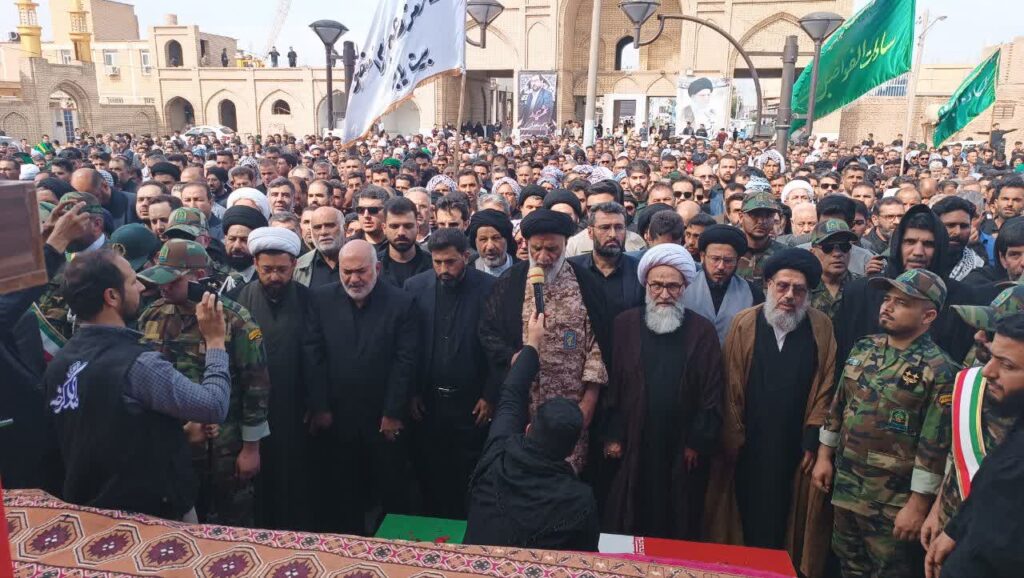 پیکر مطهر شهید سید جاسم ساعدی نماینده ادوار مجلس و از شهدای وعده صادق۴ در کرخه تشییع شد