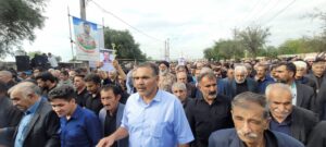 تشییع و اقامه نماز بر پیکر شهید وطن رسول نظری در اندیمشک نماینده ولی فقیه در استان خوزستان و امام جمعه اهواز