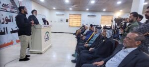 حضور نماینده ولی فقیه خوزستان میان رؤسای عشایر و طایف استان میسان عراق در سفر به این استان نماینده ولی فقیه در استان خوزستان و امام جمعه اهواز