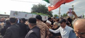 تشییع و اقامه نماز بر پیکر شهید وطن رسول نظری در اندیمشک نماینده ولی فقیه در استان خوزستان و امام جمعه اهواز