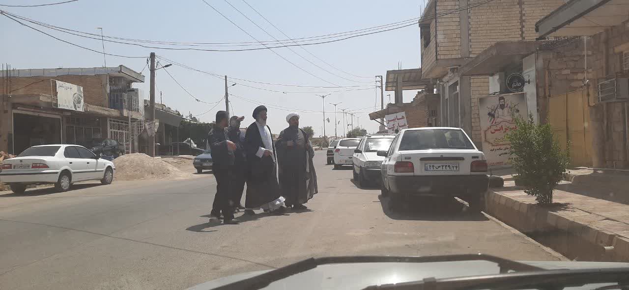 حضور نماینده ولی فقیه در استان خوزستان در روستای کوشک اندیکا جهت پیگیری گزارشات واصله