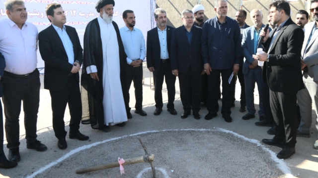 کلنگ‌زنی مدرسه ۱۲ کلاسه درویشیه شهرستان کارون با حضور معاون وزیر آموزش و پرورش